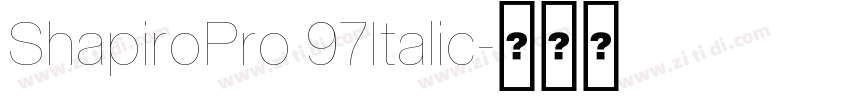 ShapiroPro 97Italic字体转换